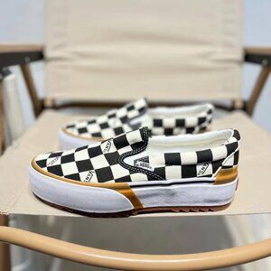 VANS Era Stacked Checkerboard Slip On Canvas Shoes